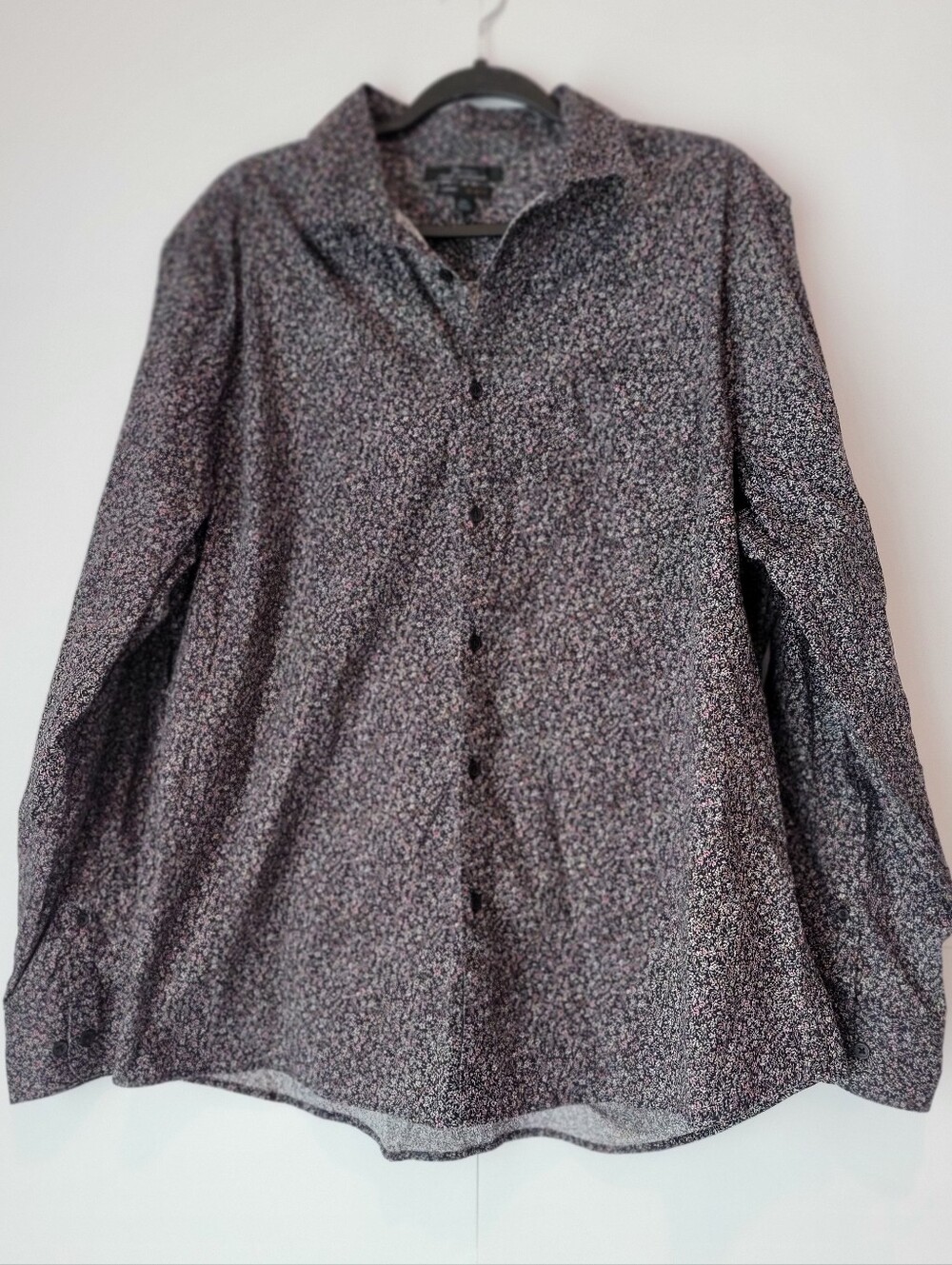 Marc Anthony Luxury Slim Fit XXL Black Floral Button-Down Shirt